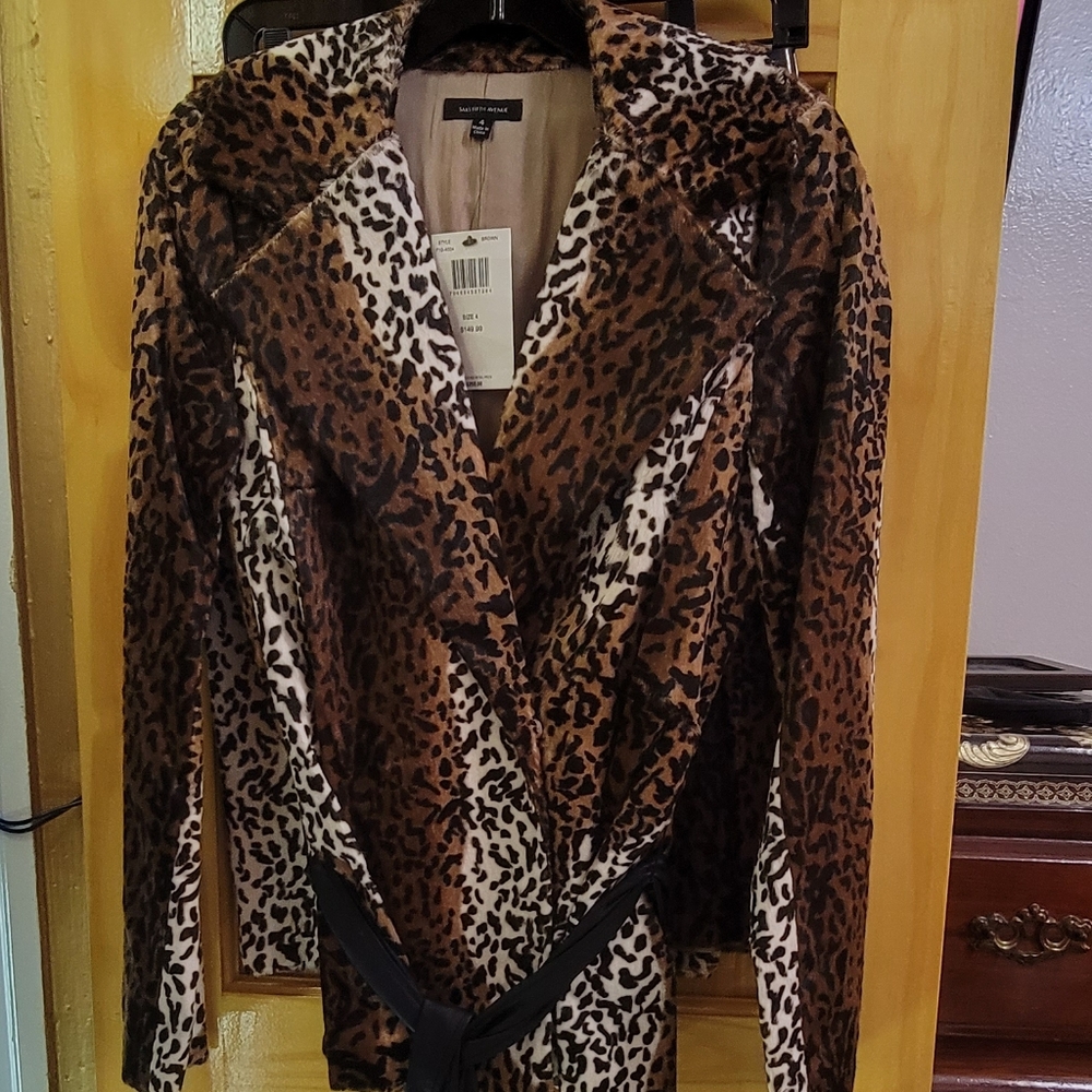 Leopard Skirt Suit in size 4